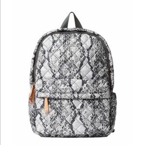 MZ Wallace City Backpack quilted Grey Snake snakeskin